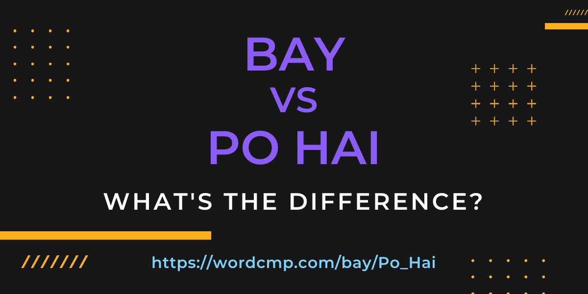 Difference between bay and Po Hai