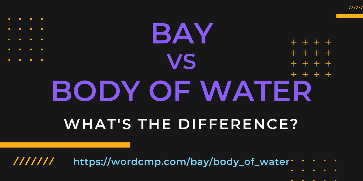 Difference between bay and body of water