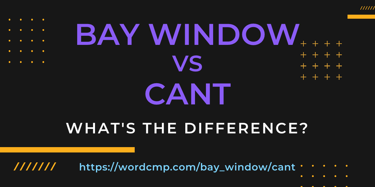 Difference between bay window and cant