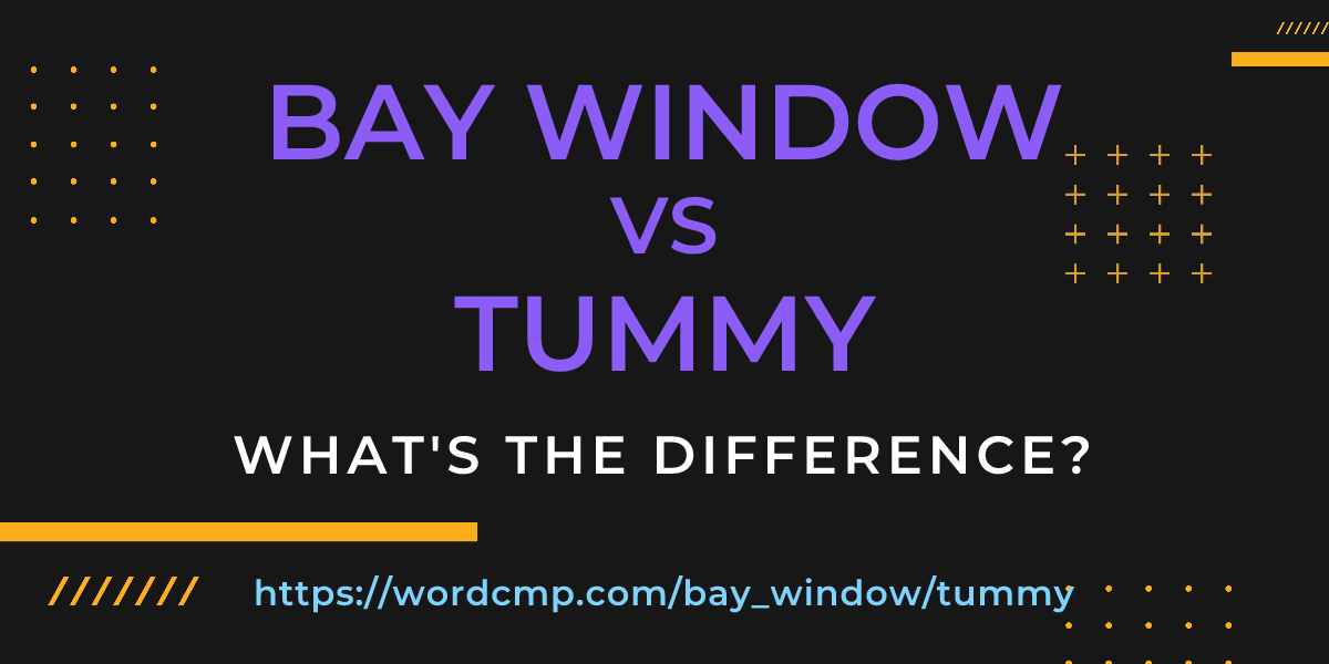 Difference between bay window and tummy