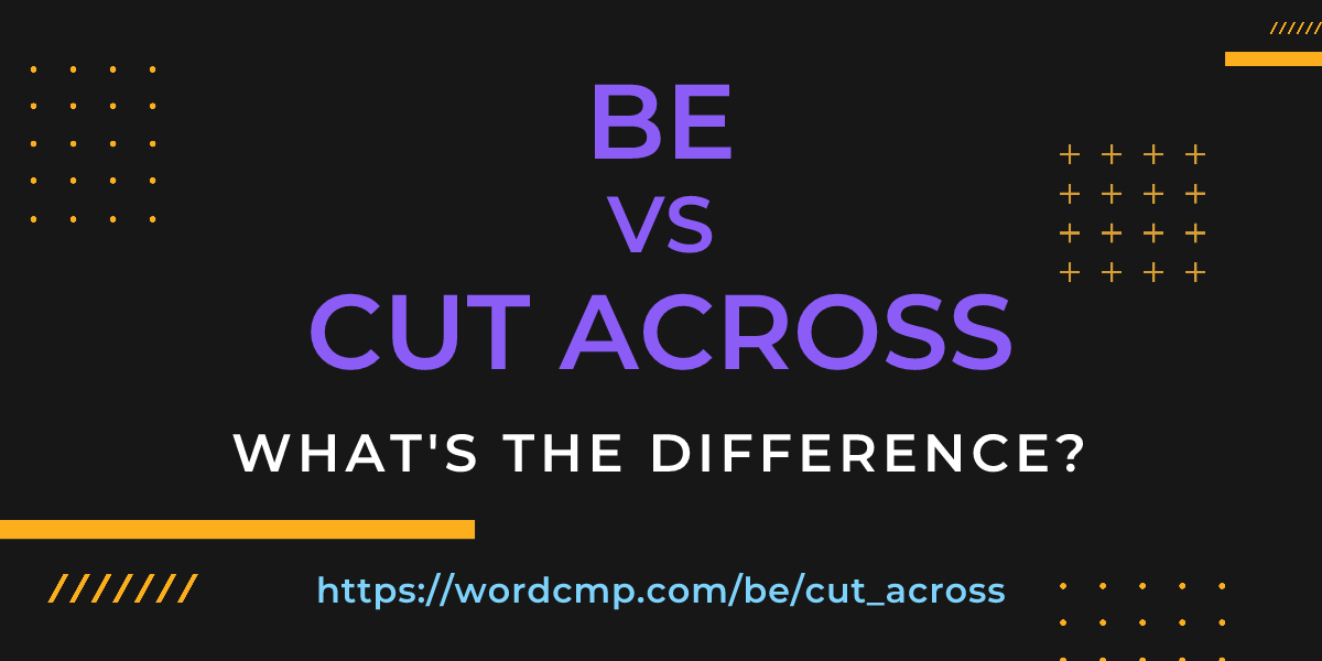 Difference between be and cut across