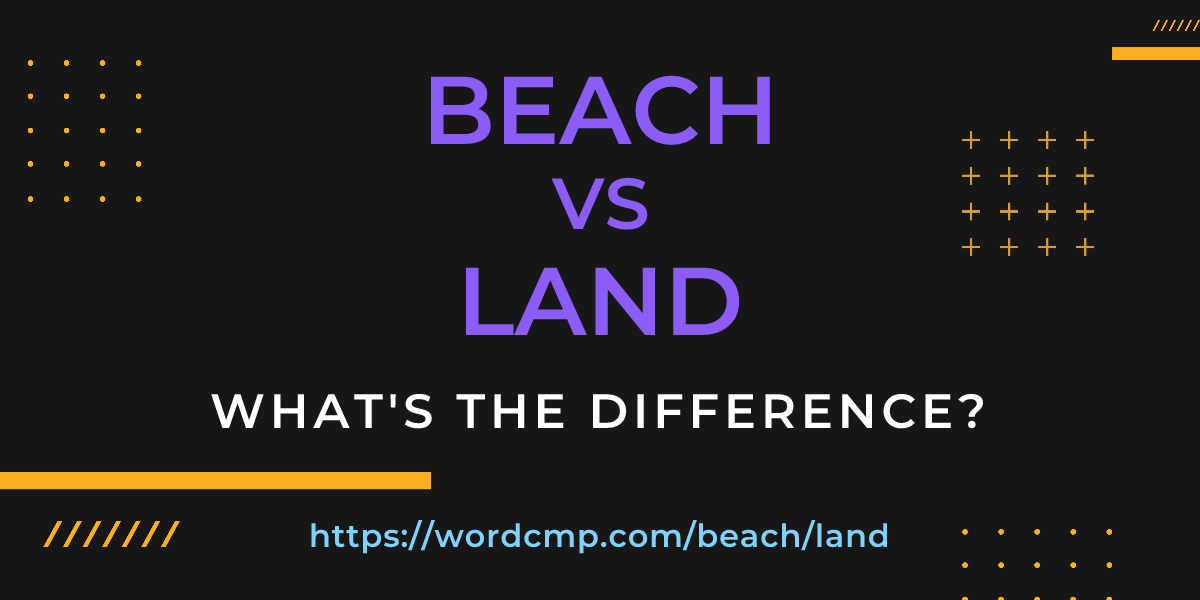 Difference between beach and land