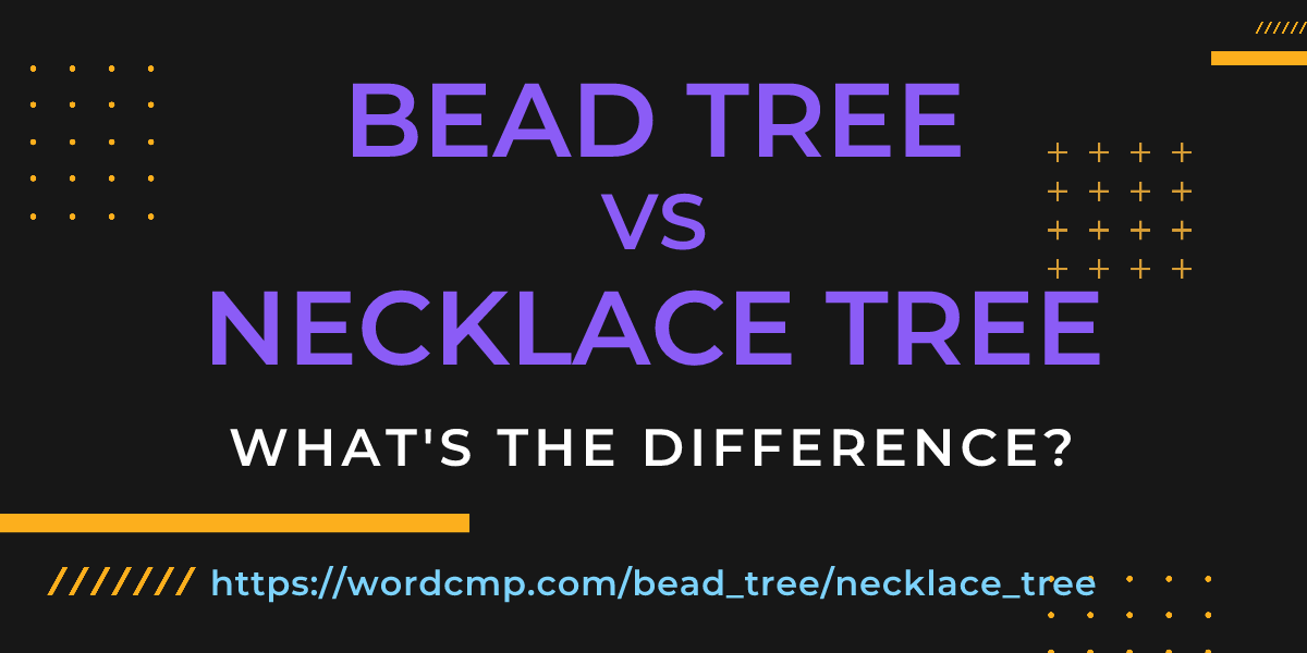 Difference between bead tree and necklace tree