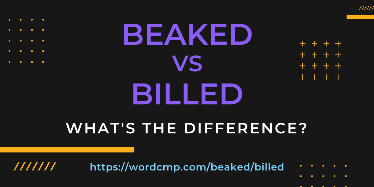 Difference between beaked and billed