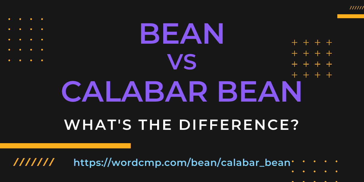 Difference between bean and calabar bean