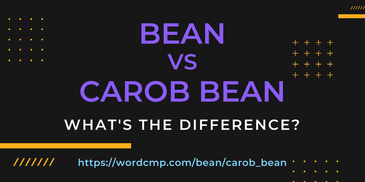 Difference between bean and carob bean