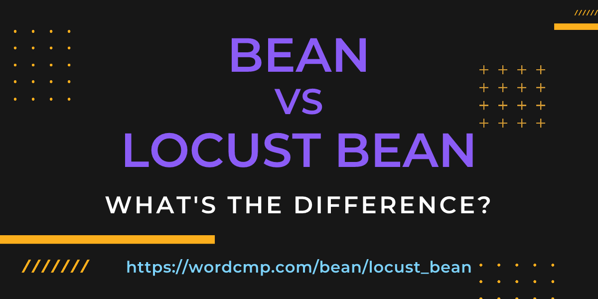 Difference between bean and locust bean