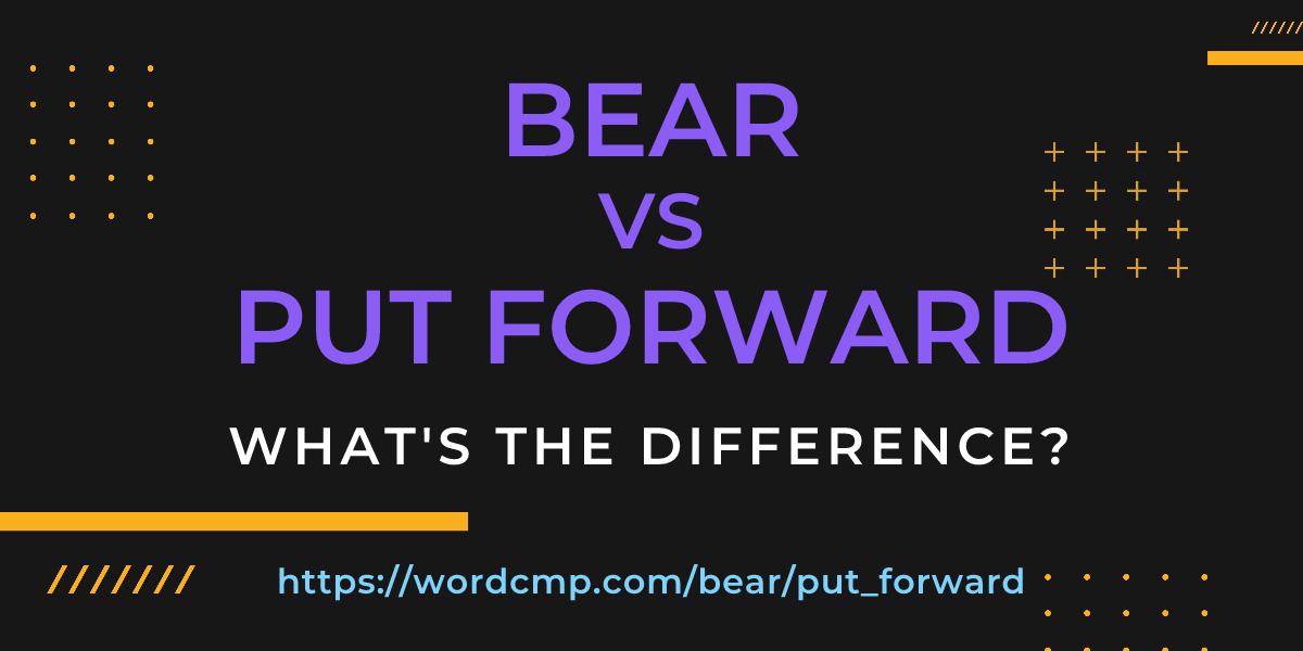 Difference between bear and put forward
