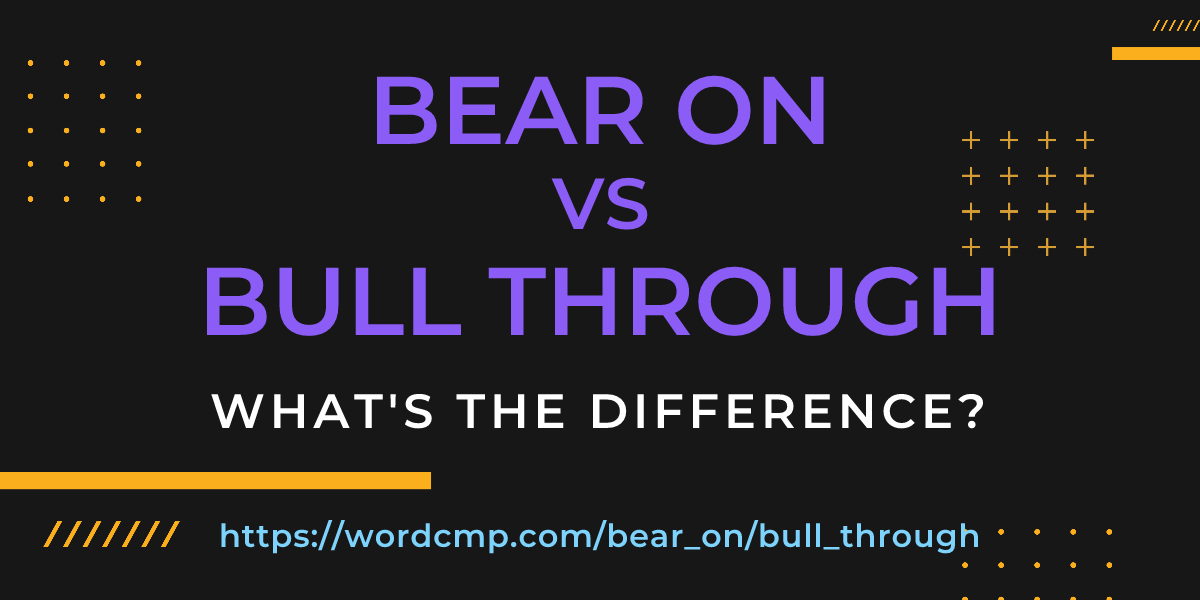 Difference between bear on and bull through