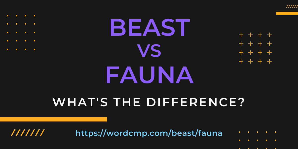 Difference between beast and fauna