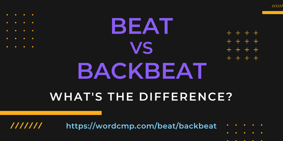 Difference between beat and backbeat