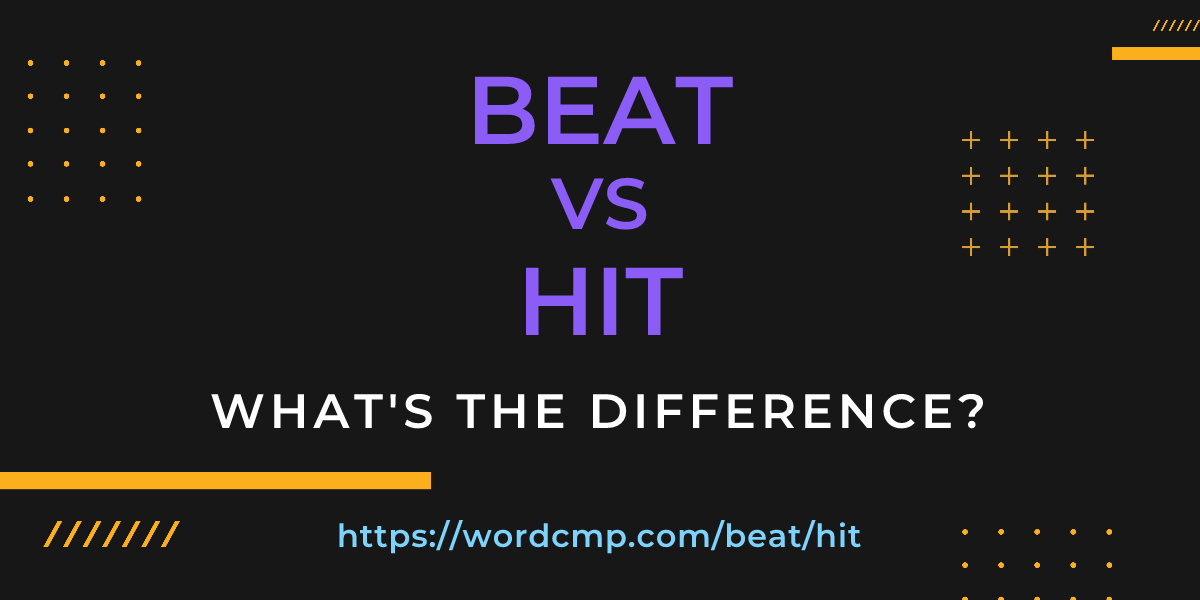 Difference between beat and hit