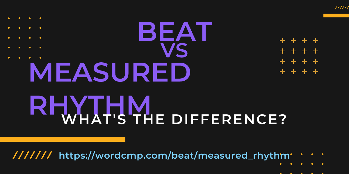 Difference between beat and measured rhythm