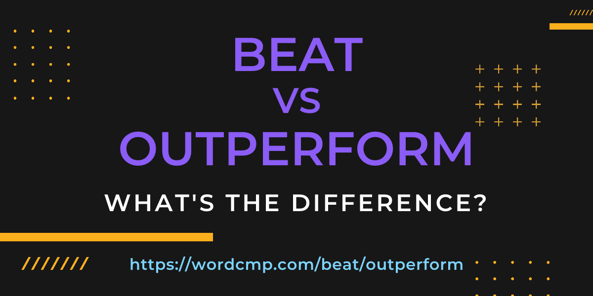 Difference between beat and outperform