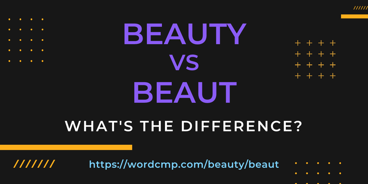 Difference between beauty and beaut