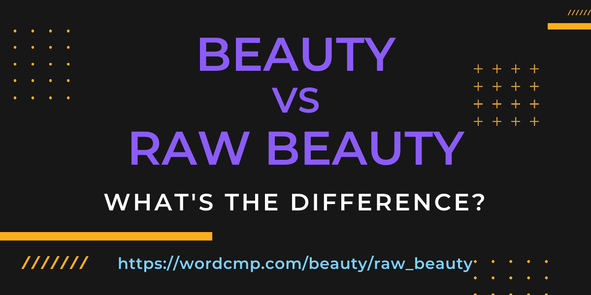 Difference between beauty and raw beauty