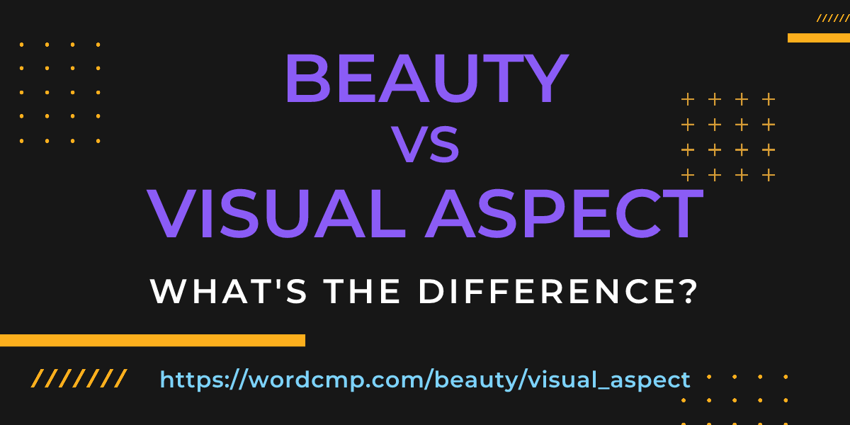 Difference between beauty and visual aspect