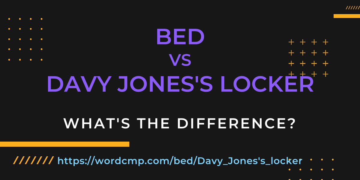 Difference between bed and Davy Jones's locker