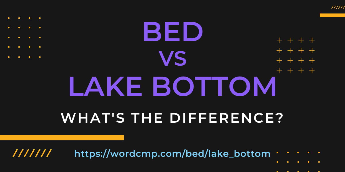 Difference between bed and lake bottom
