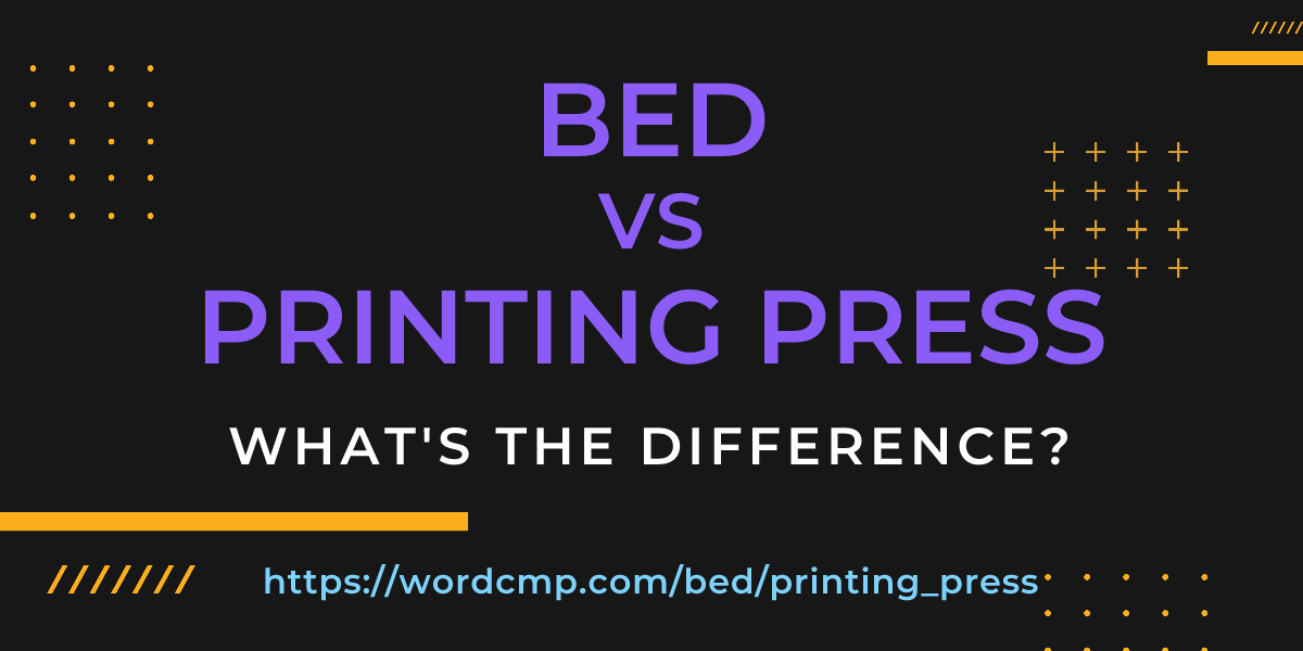 Difference between bed and printing press