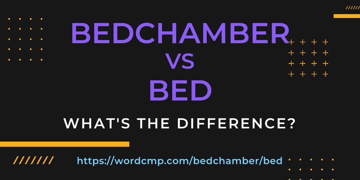 Difference between bedchamber and bed