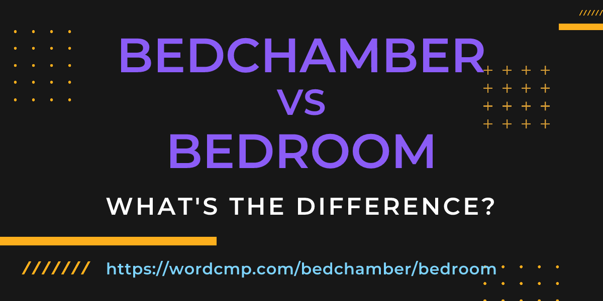 Difference between bedchamber and bedroom