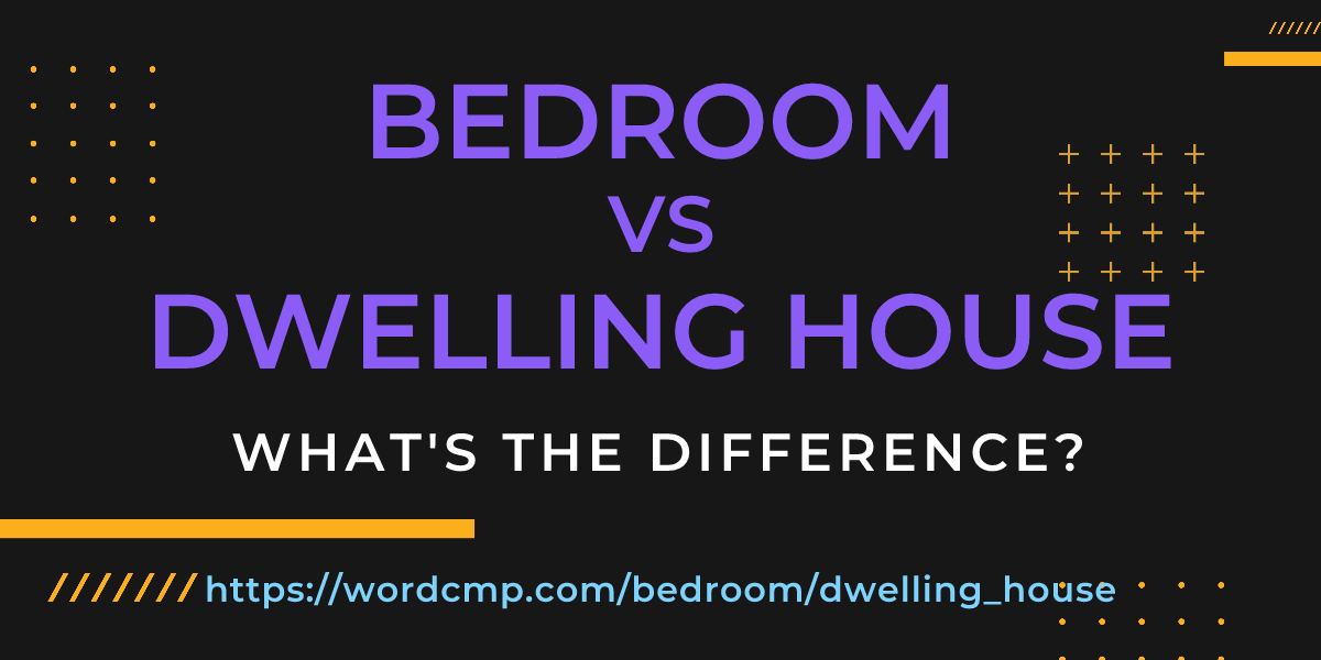 Difference between bedroom and dwelling house