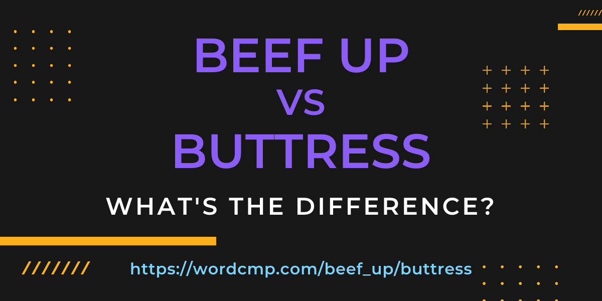 Difference between beef up and buttress