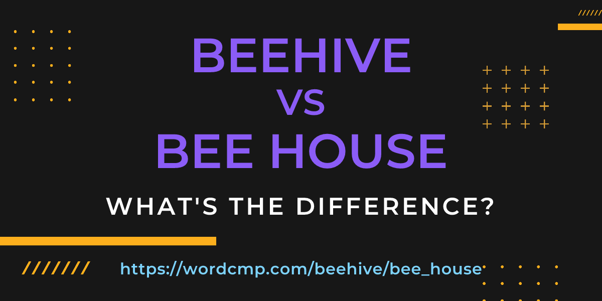Difference between beehive and bee house