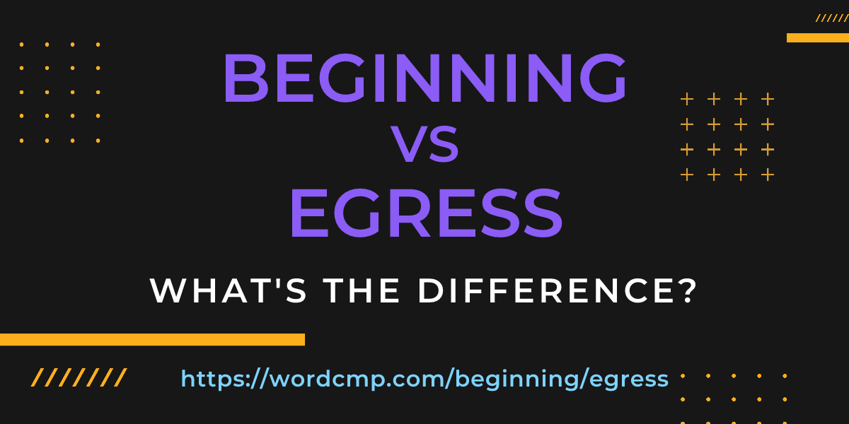 Difference between beginning and egress