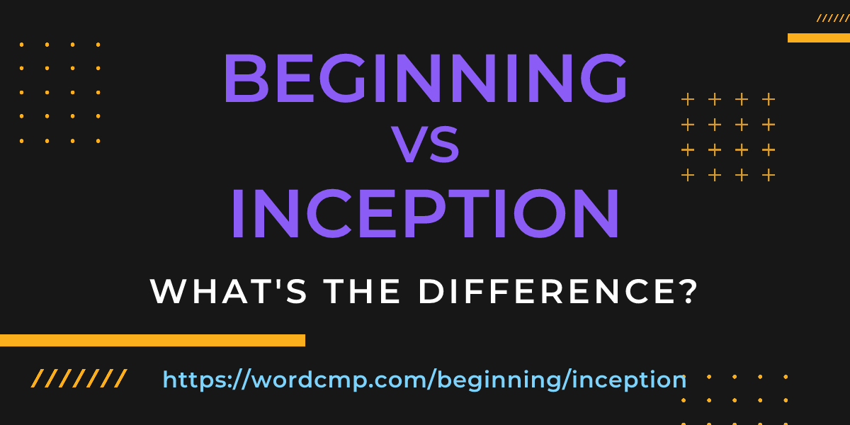 Difference between beginning and inception