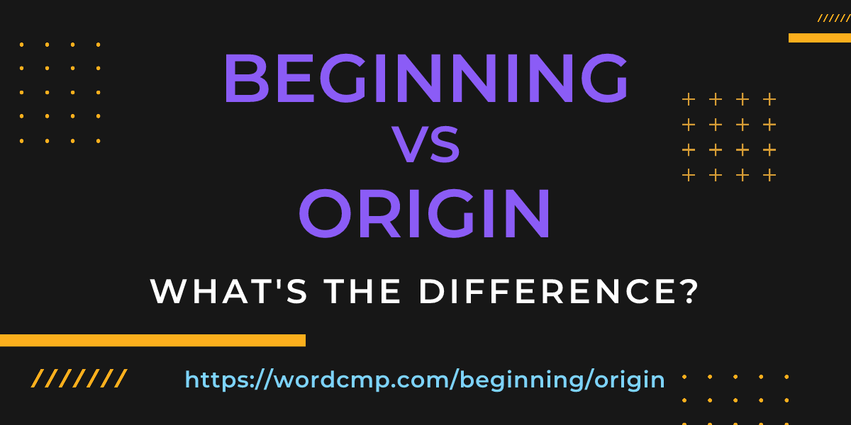 Difference between beginning and origin