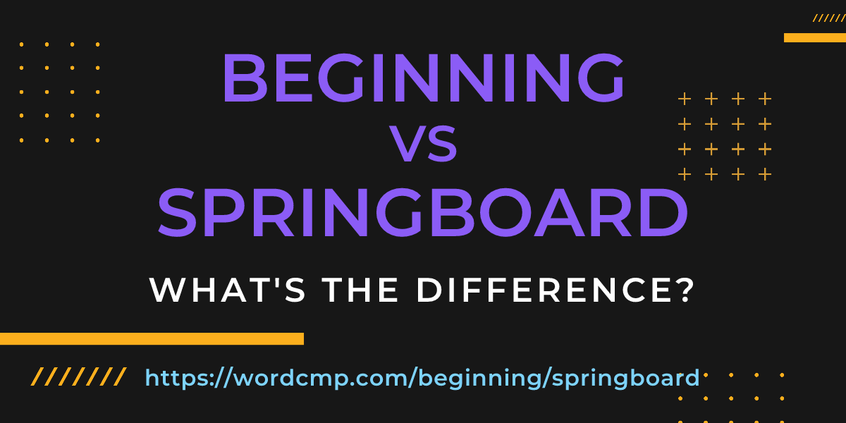 Difference between beginning and springboard