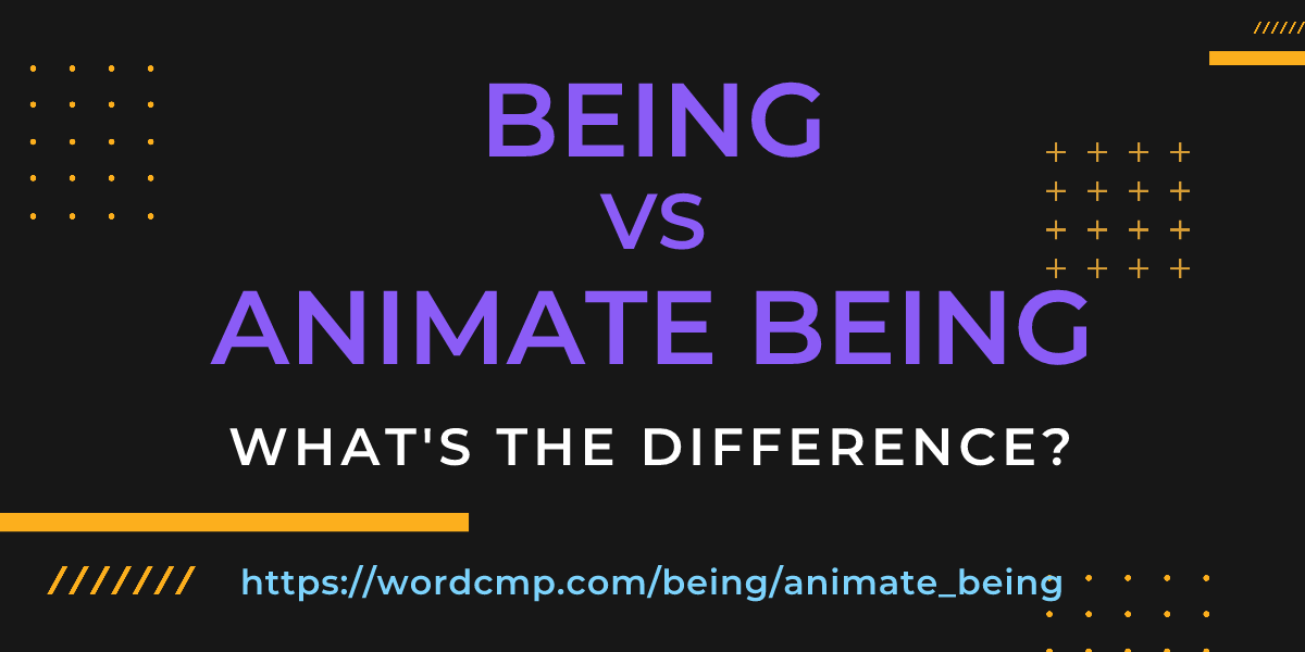Difference between being and animate being