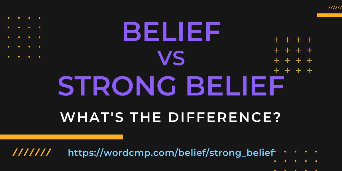 Difference between belief and strong belief