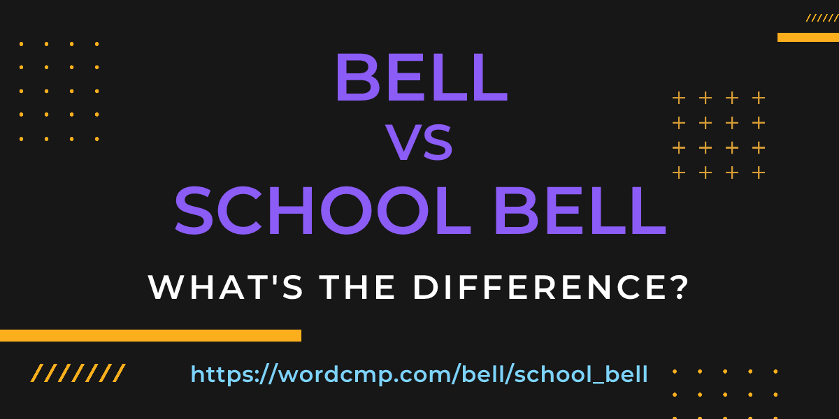 Difference between bell and school bell