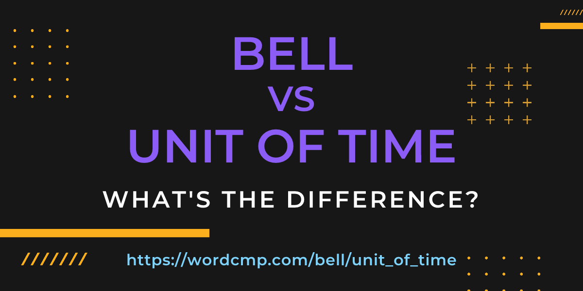 Difference between bell and unit of time