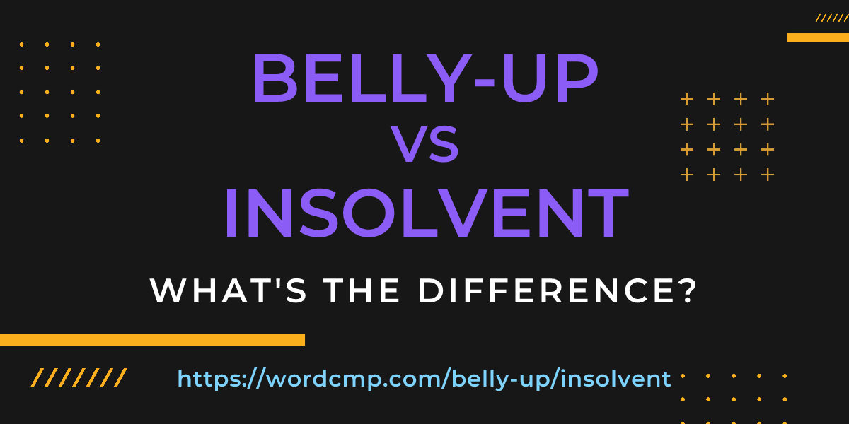 Difference between belly-up and insolvent