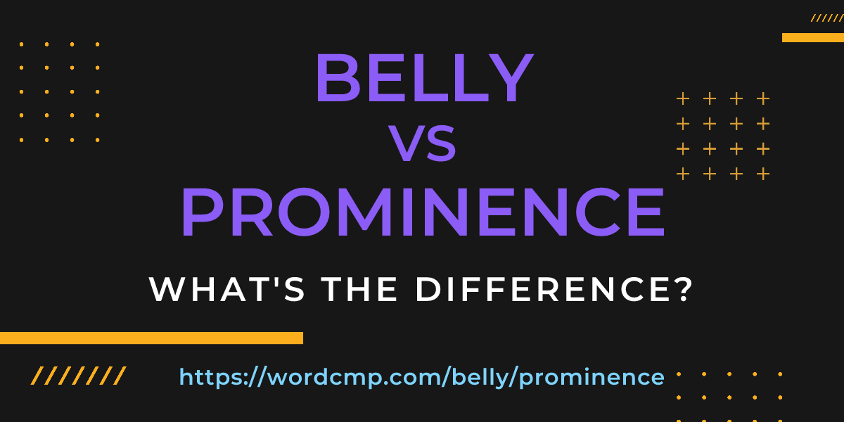Difference between belly and prominence