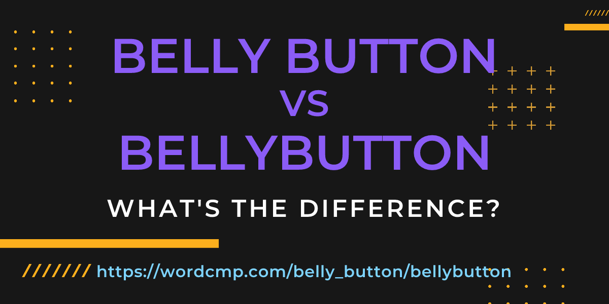 Difference between belly button and bellybutton
