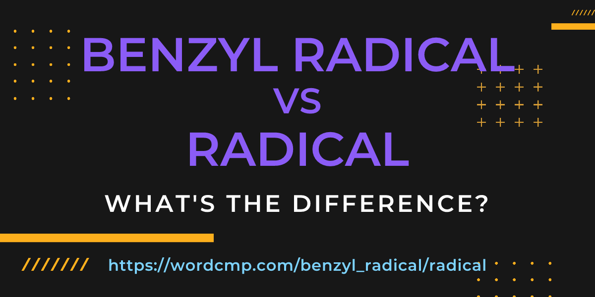 Difference between benzyl radical and radical