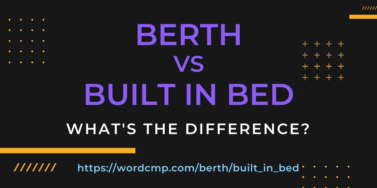 Difference between berth and built in bed
