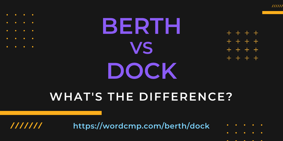 Difference between berth and dock
