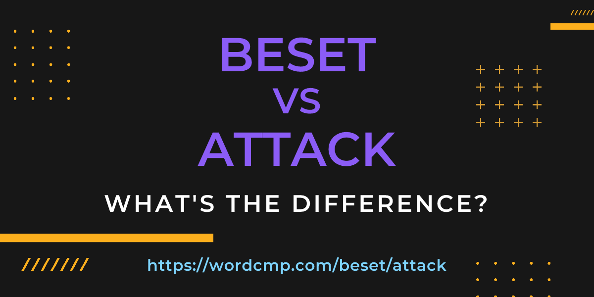 Difference between beset and attack