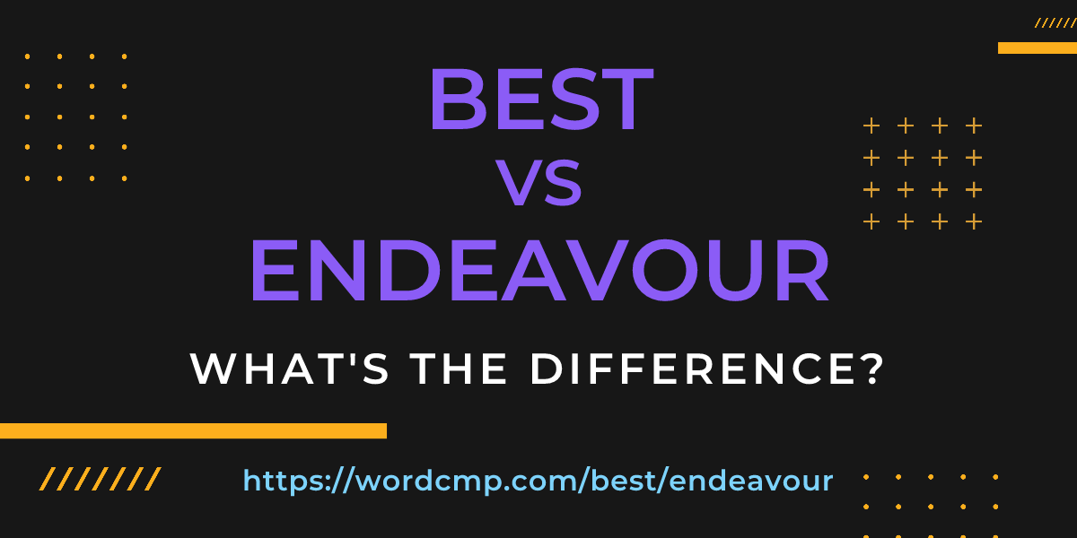 Difference between best and endeavour