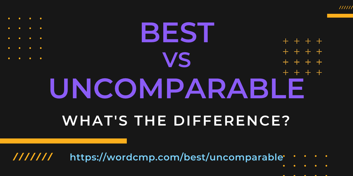 Difference between best and uncomparable
