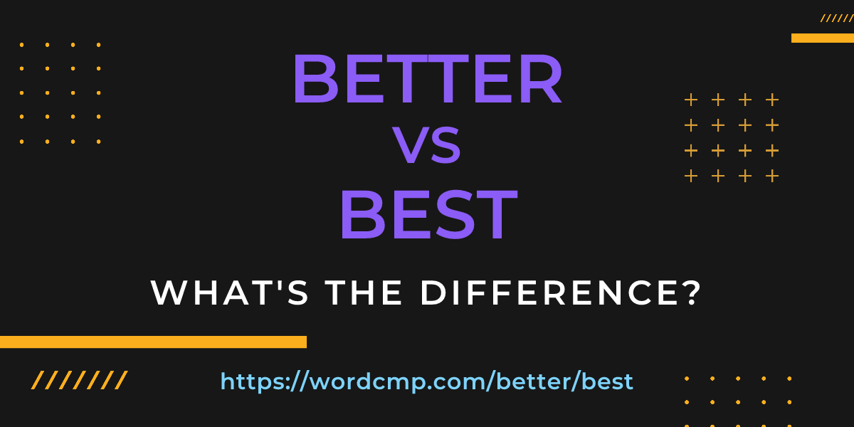 Difference between better and best