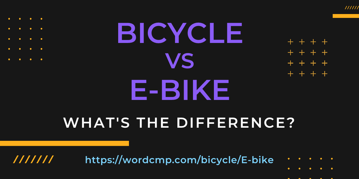 Difference between bicycle and E-bike