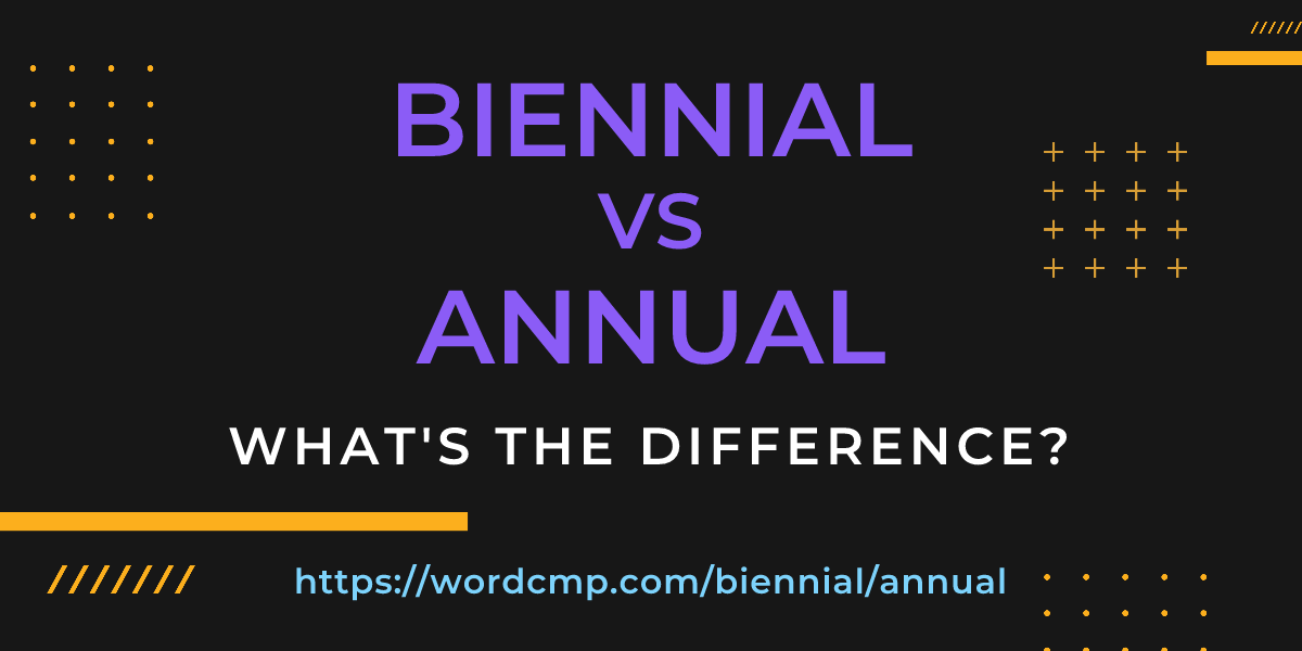 Difference between biennial and annual