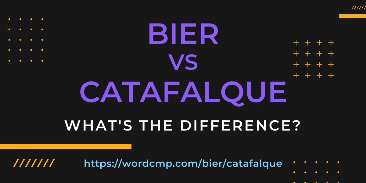 Difference between bier and catafalque